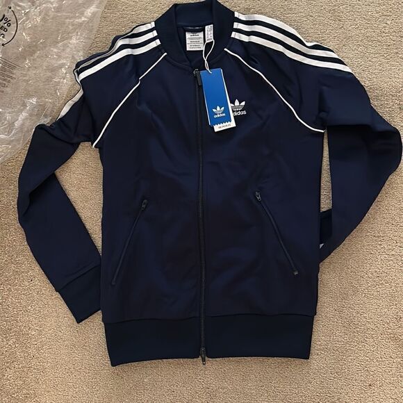 NWT Adidas XS Navy Jacket - Picture 1 of 5